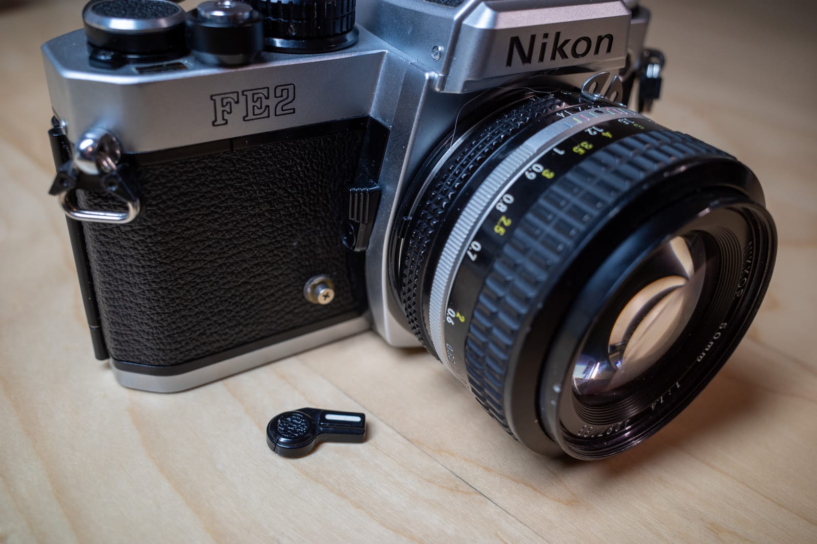 Nikon FE2 with broken self-timer lever