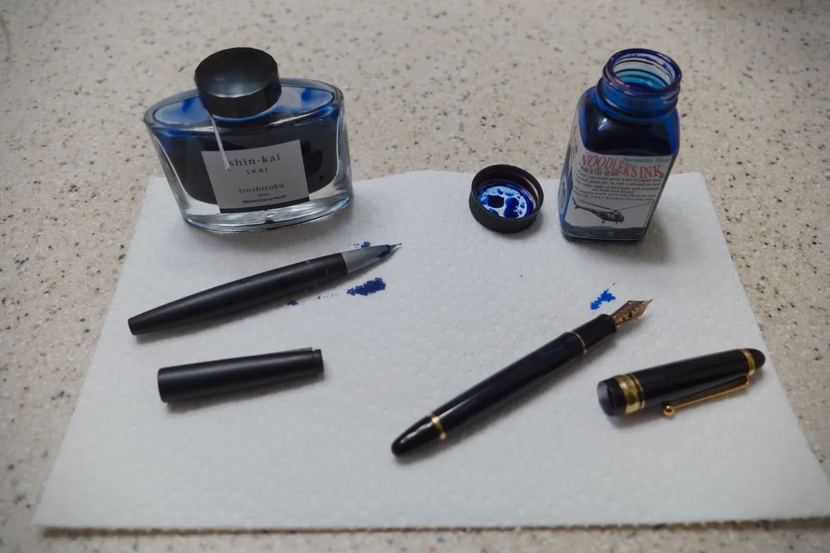 Fountain pens and inks