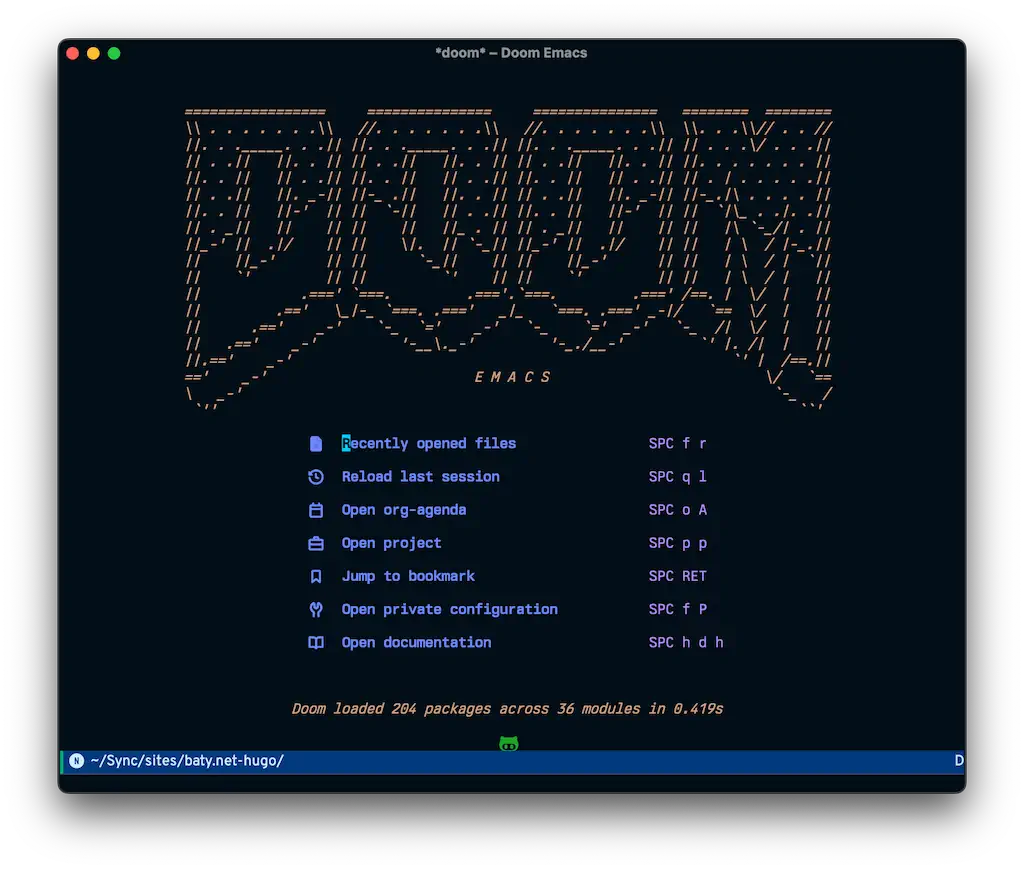 A Doom Emacs status update after several days