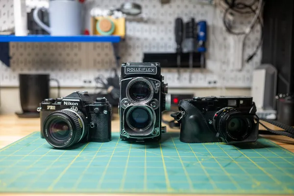 Cameras on desk