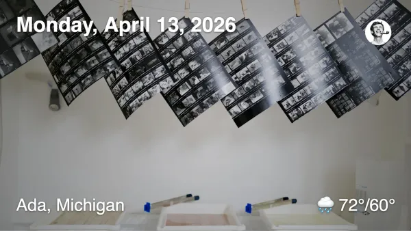Contact sheets hanging to dry in my shower