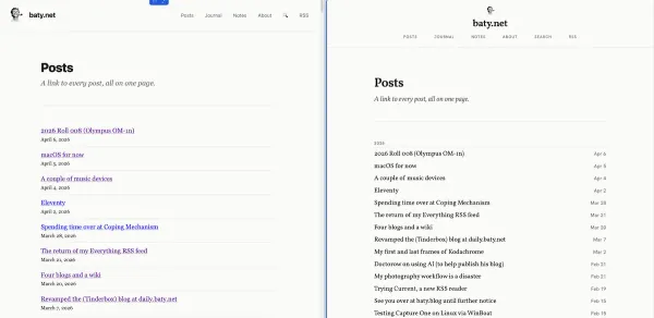 Screenshot before and after