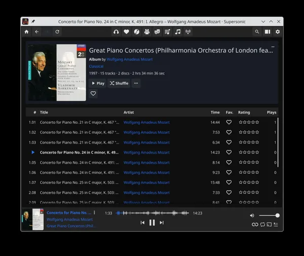 Screenshot of supersonic UI
