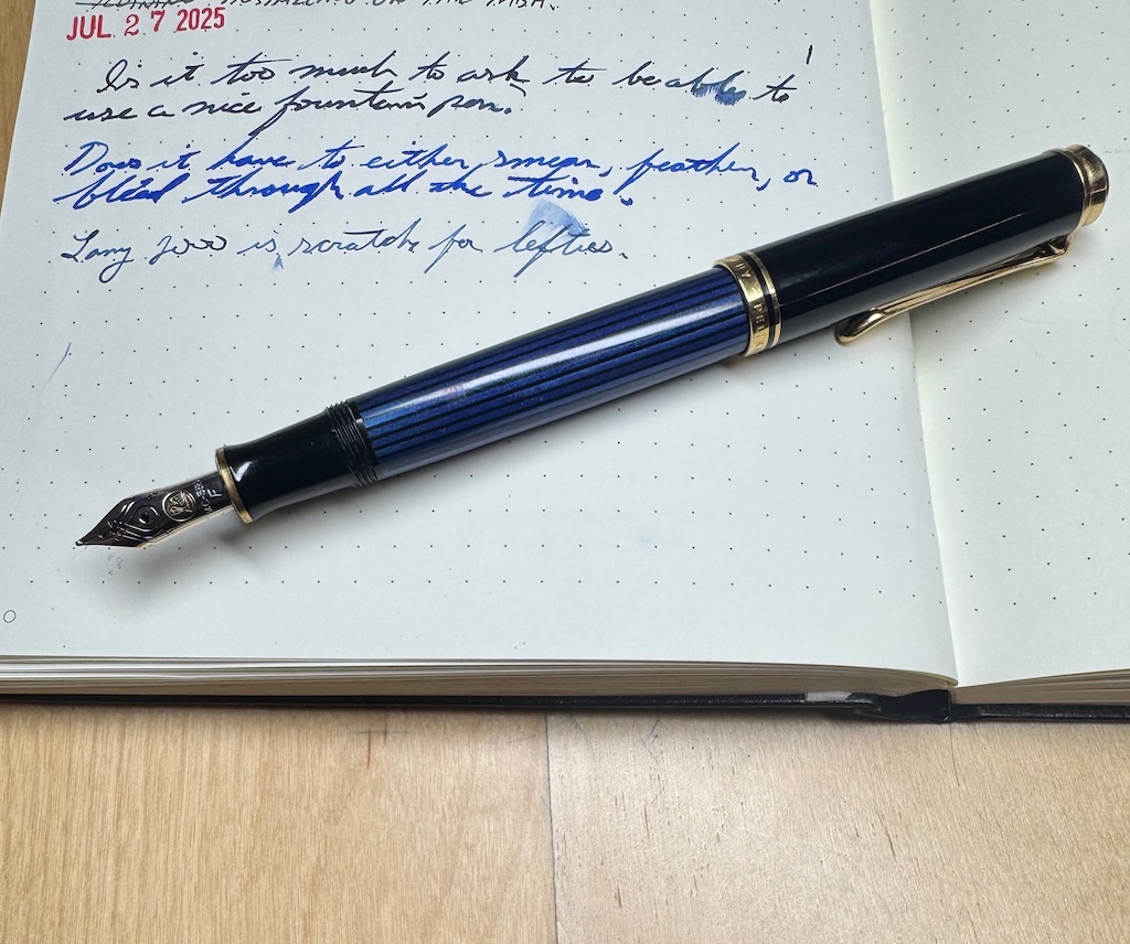 Notebook with fountain pen