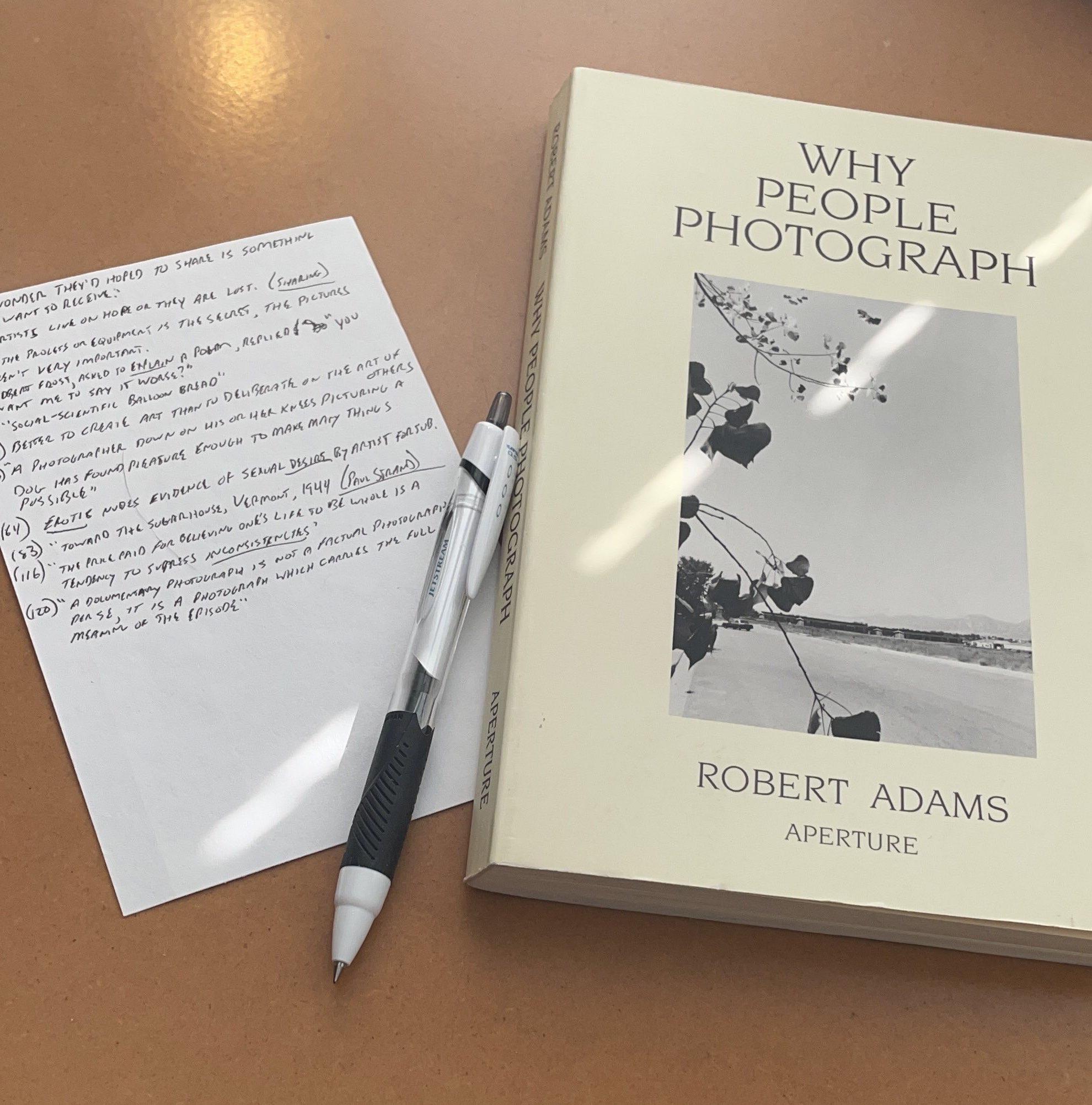 Reading notes for ‘Why People Photograph’