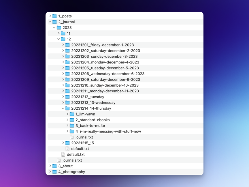 Kirby's content folder Kirby’s content folder