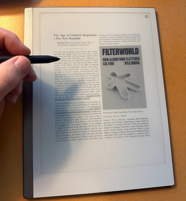 Reading PDF on reMarkable 2