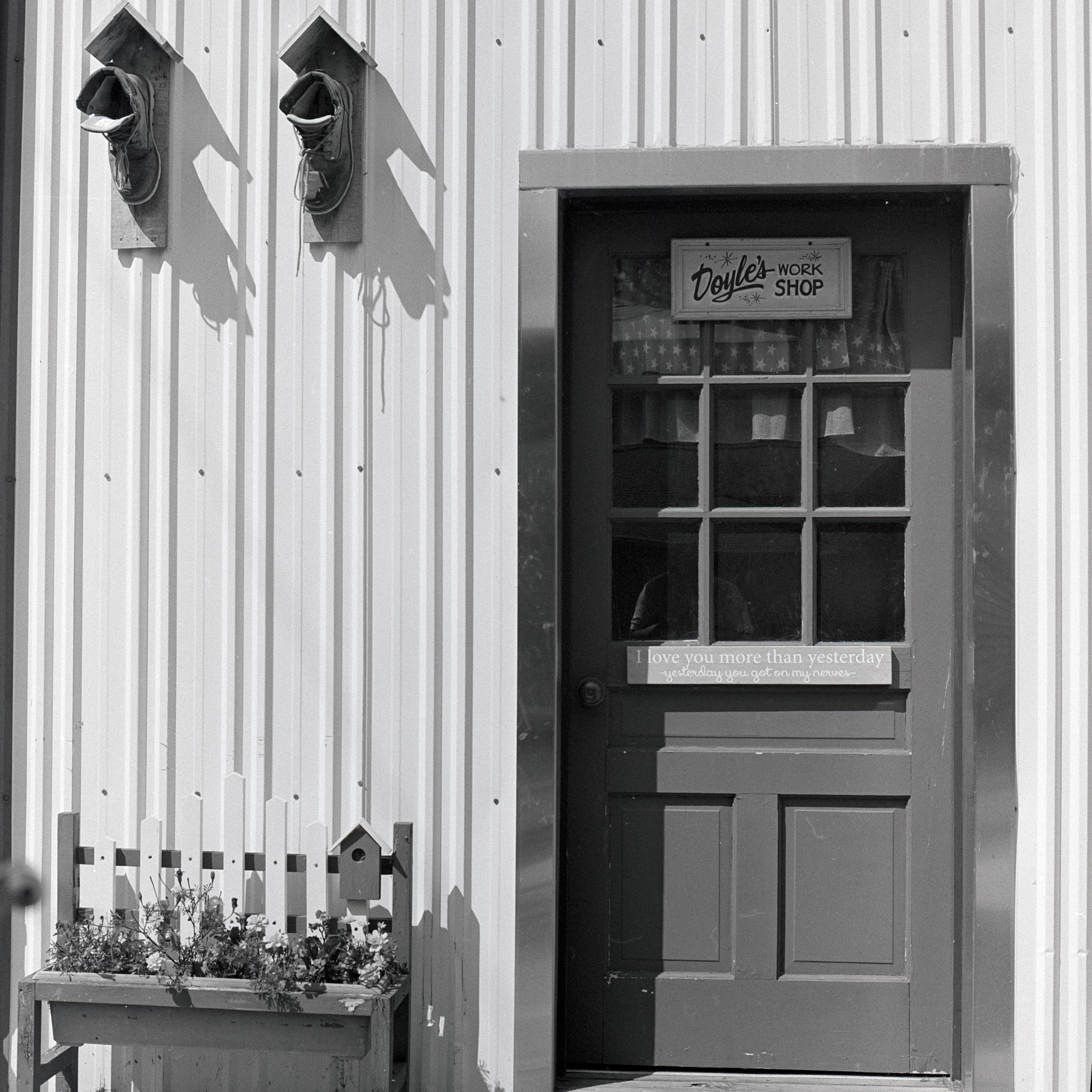 Door into my brother-in-law’s pole barn