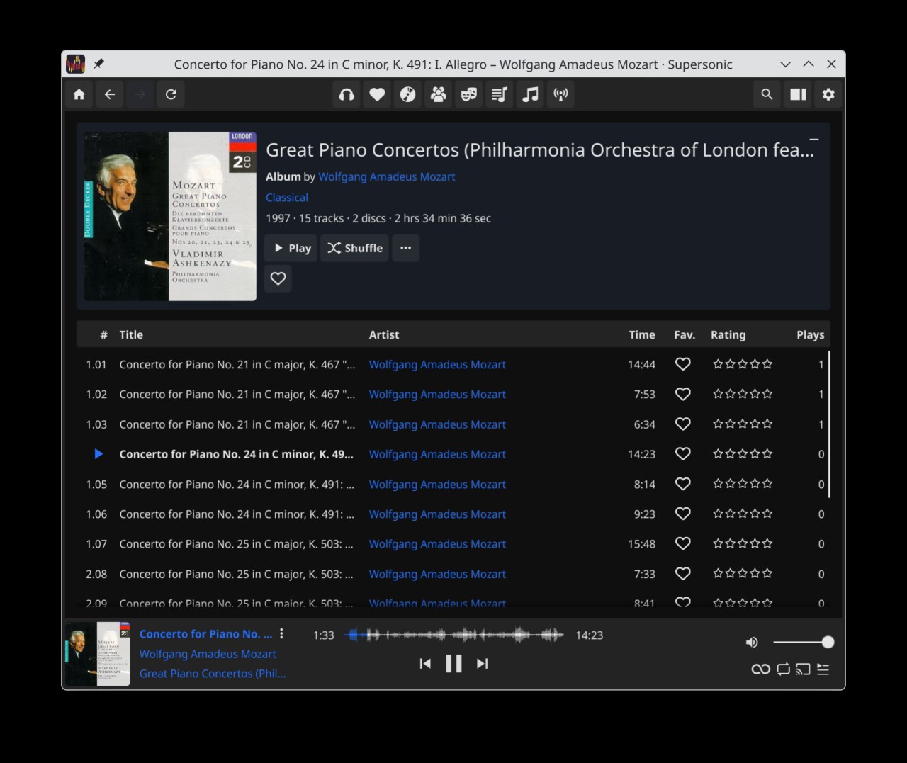 Screenshot of supersonic UI