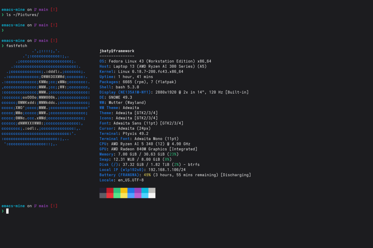 Fastfetch screenshot